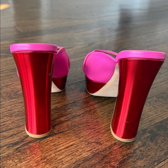 Malone Souliers Pink and Red Platform Heels - Picture 8 of 15